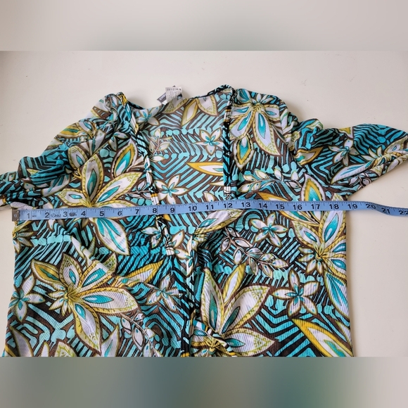 Christina Floral Cover-up Blue Size M - Picture 5 of 6